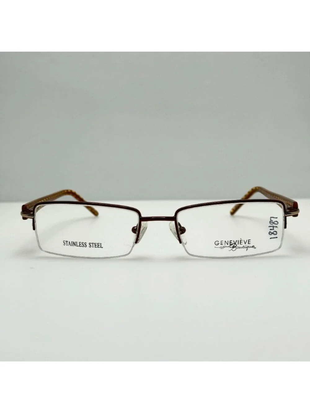 Genevieve Spa Brown Gold Eyeglasses Eye Glasses Frames 56-19-150